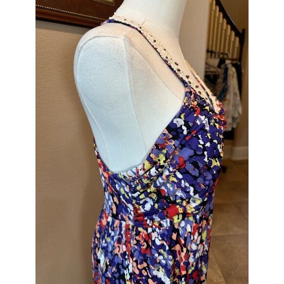 ELLE NEW Size XL Crochet Bead V Neck Sleeveless Maxi Dress Fairy BOHO Whimsigoth - Picture 12 of 16